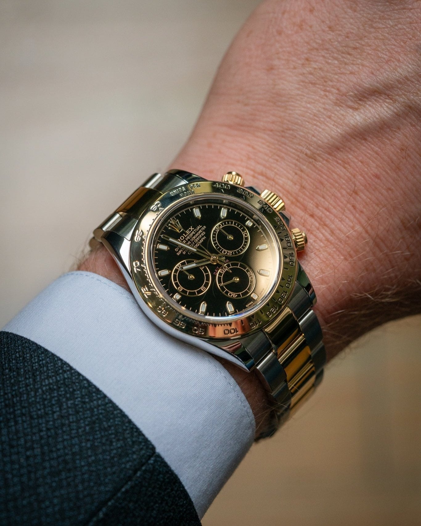 2022 Two Tone Yellow Gold Rolex Daytona 116503 Watch at Alpha Crown