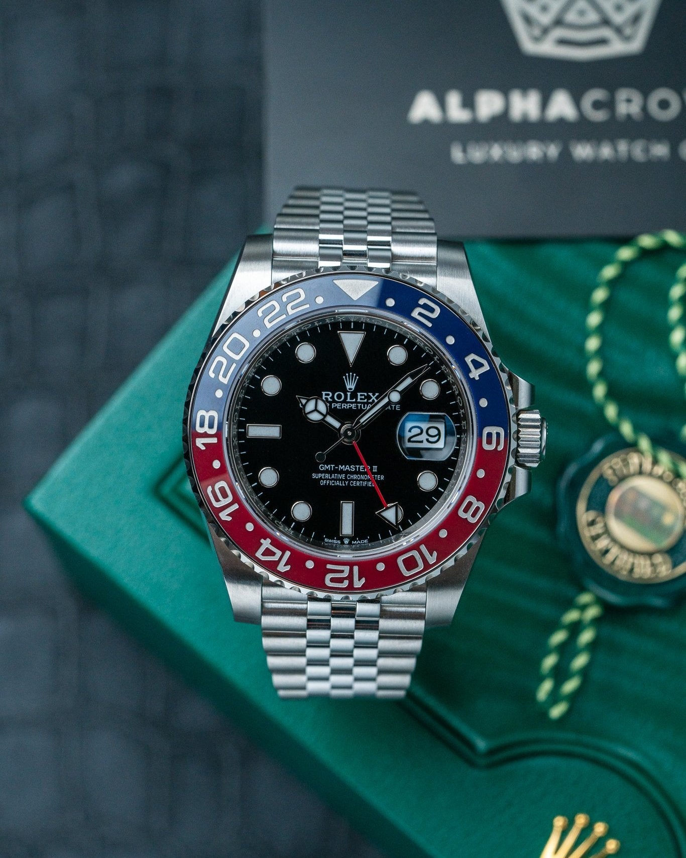 Rolex GMT Master II Pepsi 126710BLRO Watch at Alpha Crown Watches in Texas