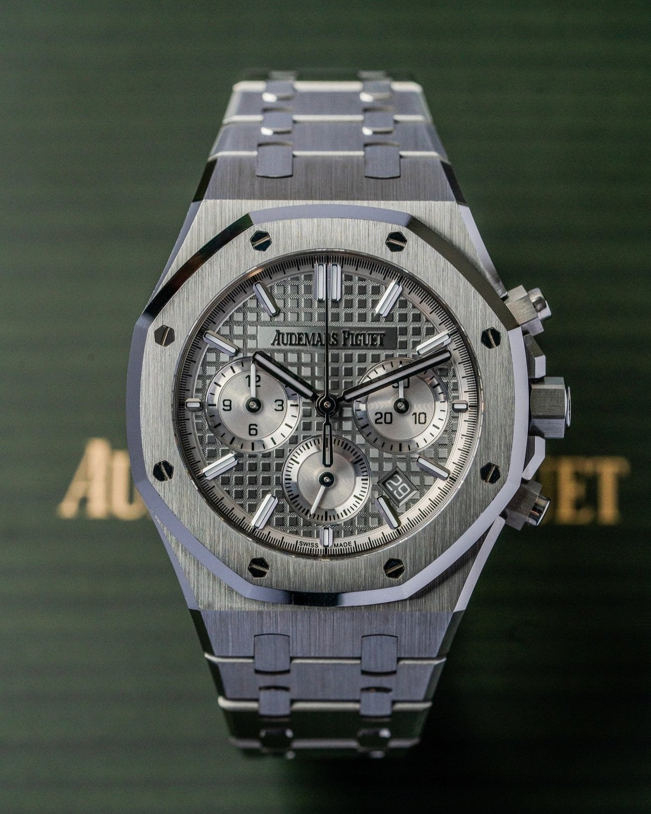 38mm Steel Grey Grande Tapisserie Dial Audemars Piguet 26715ST Watch at Alpha Crown