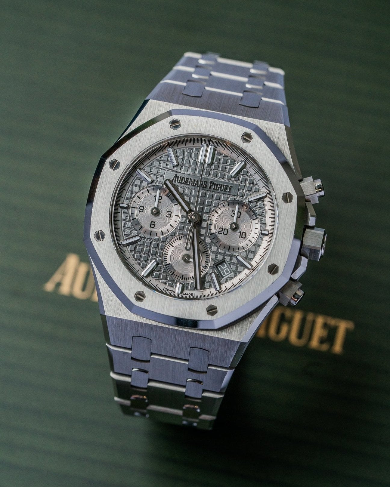 38mm Steel Grey Grande Tapisserie Dial Audemars Piguet 26715ST Watch at Alpha Crown