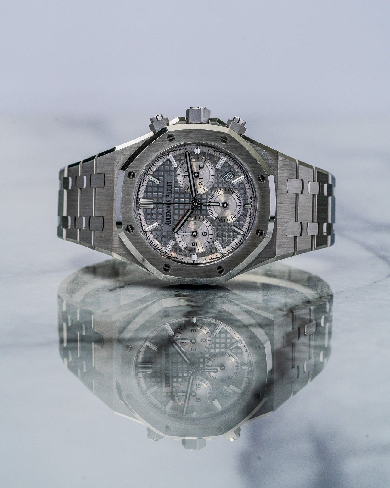 38mm Steel Grey Grande Tapisserie Dial Audemars Piguet 26715ST Watch at Alpha Crown