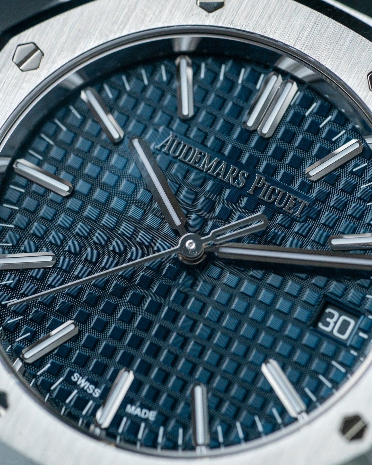 37mm Steel Audemars Piguet Royal Oak 15550ST Blue Dial Watch at Alpha Crown