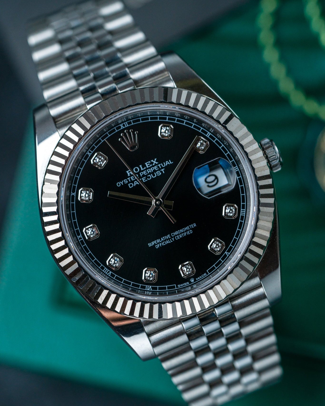 2023 Rolex Datejust Black Diamond Dial 126334 Watch at Alpha Crown Dallas