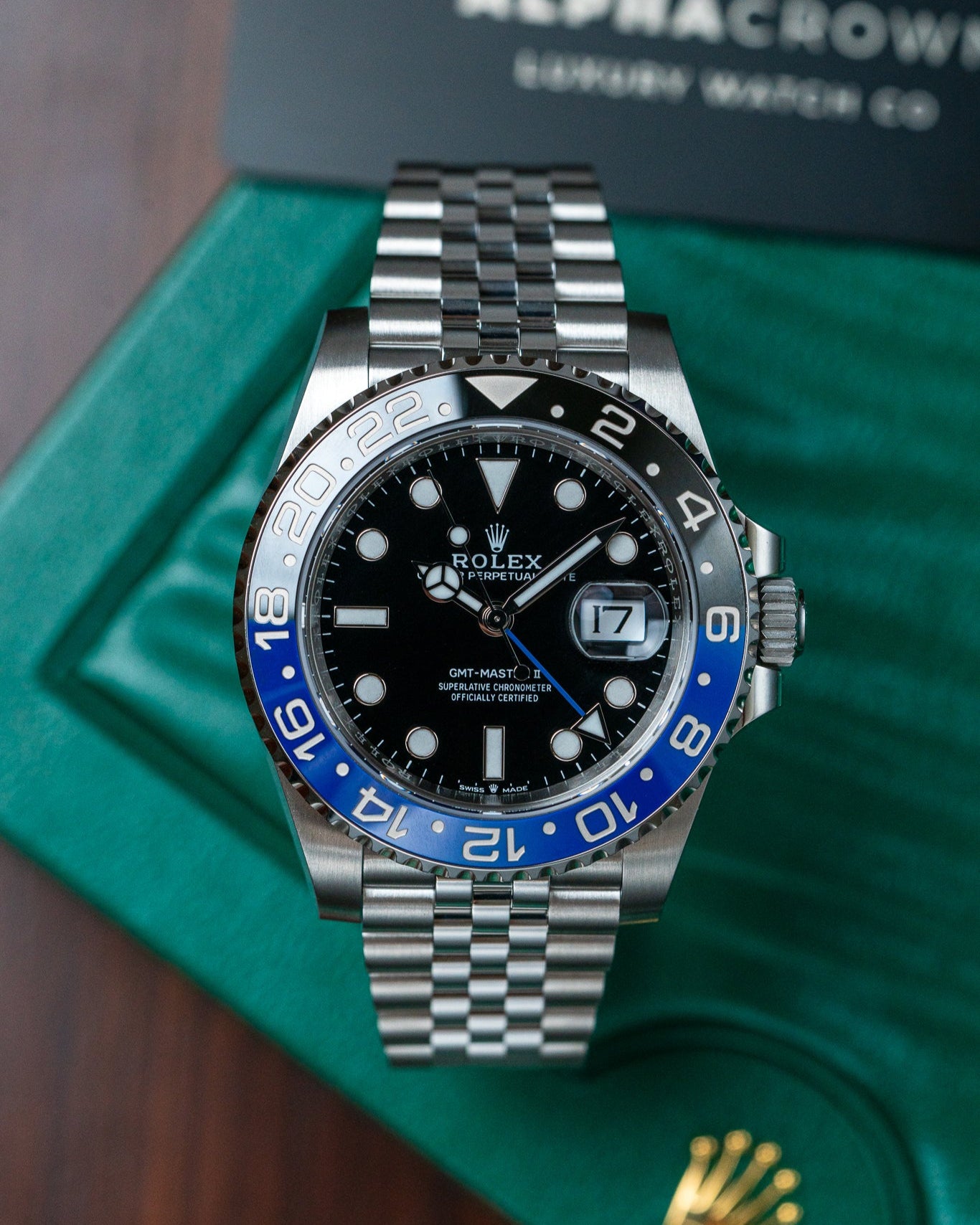 2024 Rolex GMT Master II 126710BLNR “Batgirl” at Alpha Crown Dallas