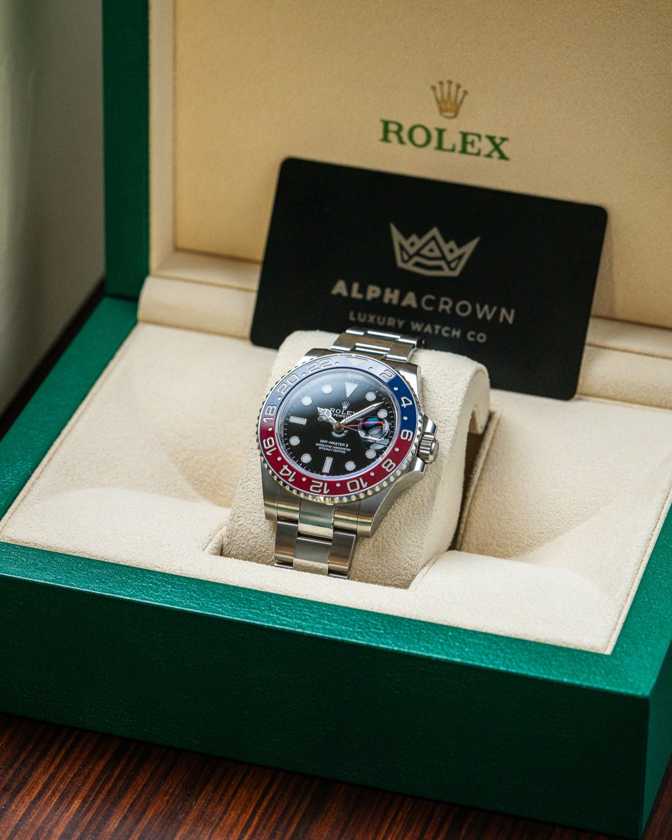 Rolex GMT Master II "Pepsi" 126710BLRO Watch at Alpha Crown Dallas Watches