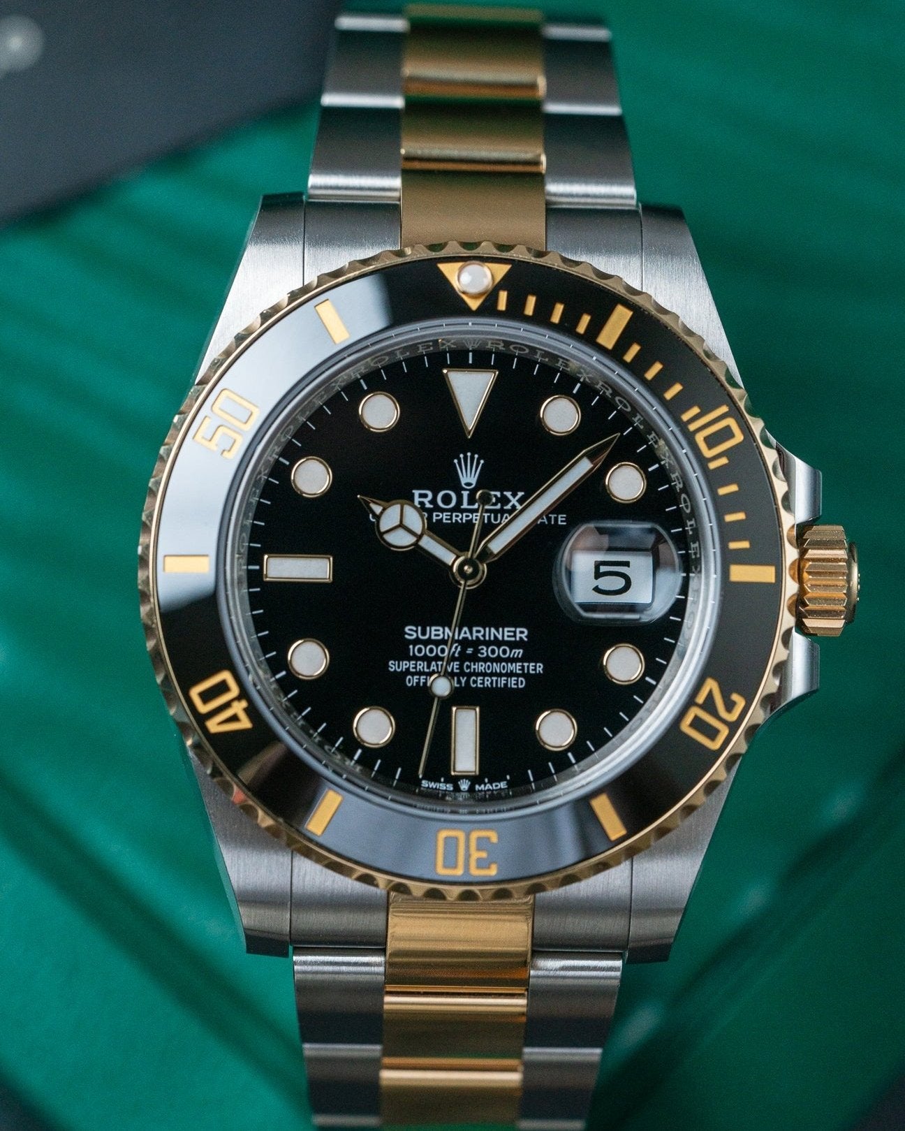 41mm Two Tone Yellow Gold Rolex Submariner 126613LN Black Dial Watch at Alpha Crown