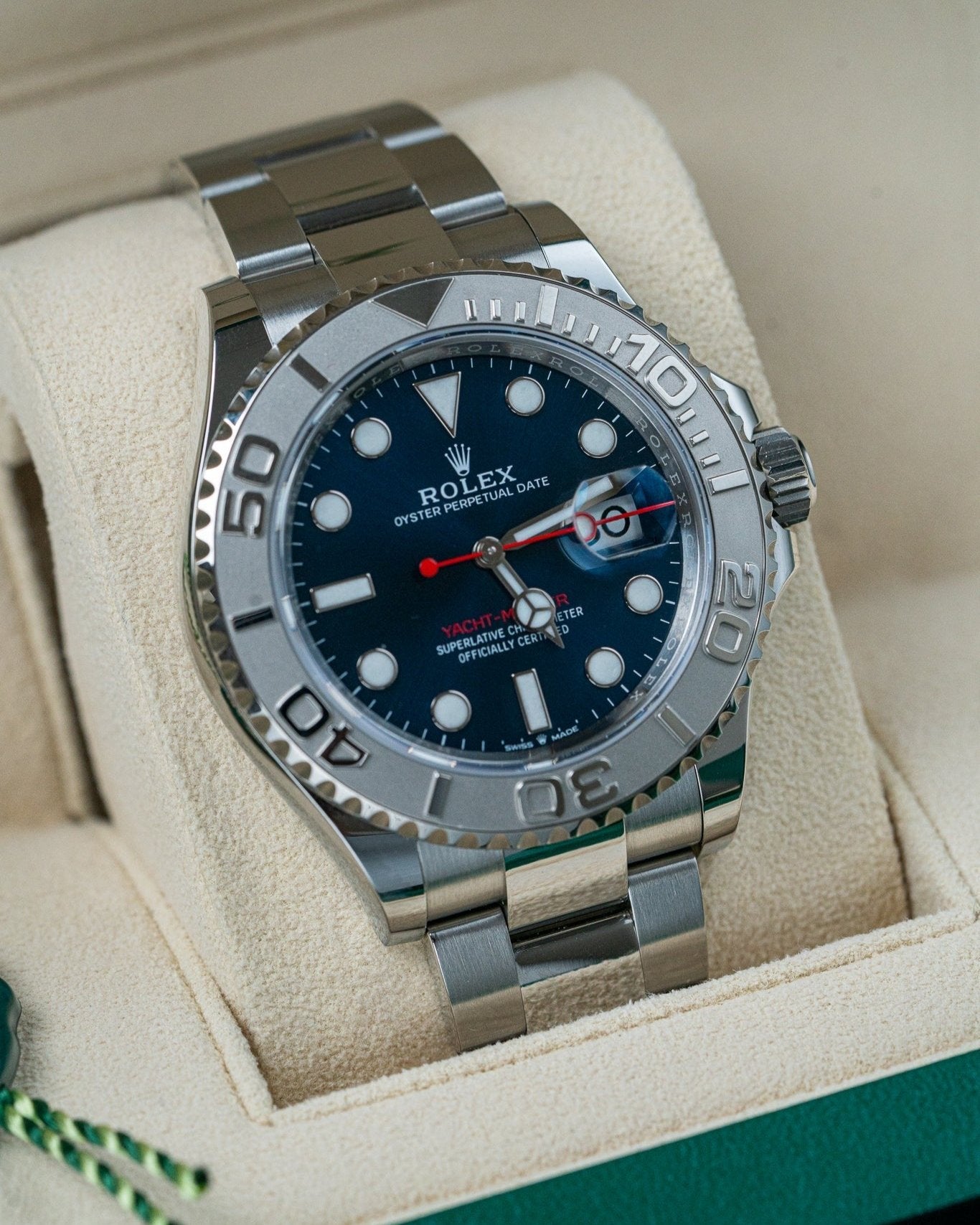 40mm Steel Rolex Yacht Master 40 126622 Blue Dial Watch at Alpha Crown